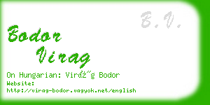 bodor virag business card